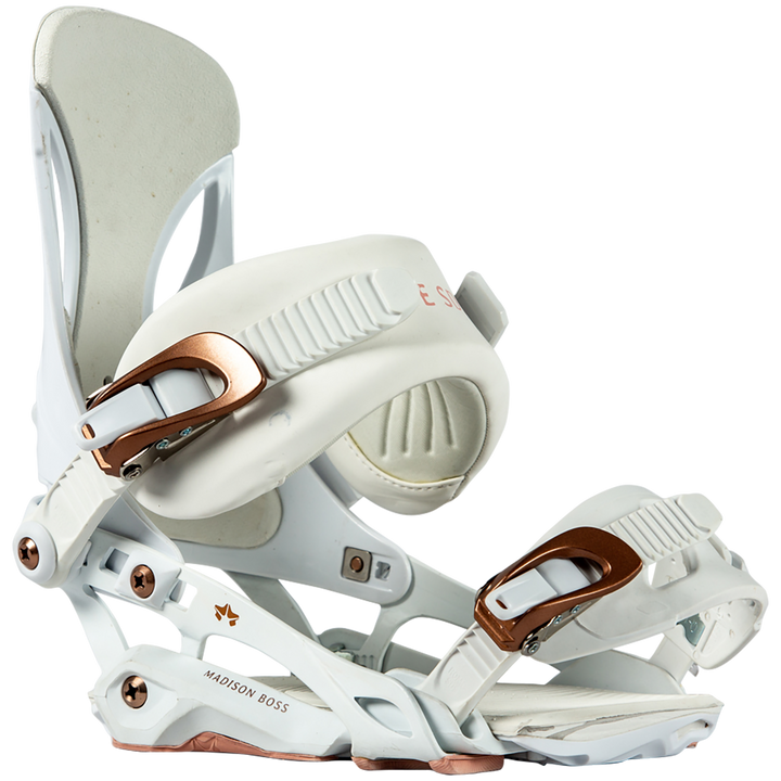 Rome Madison Boss Snowboard Bindings 2020 White Rosegold