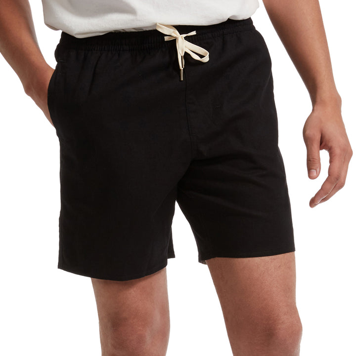 Rhythm Classic Linen Jam Shorts - Men's Black