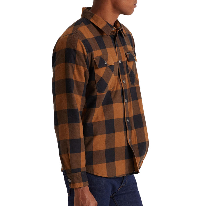 Brixton Bowery Lined Long-Sleeve Flannel - Men's Navy/Copper