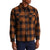 Brixton Bowery Lined Long-Sleeve Flannel - Men's Navy/Copper