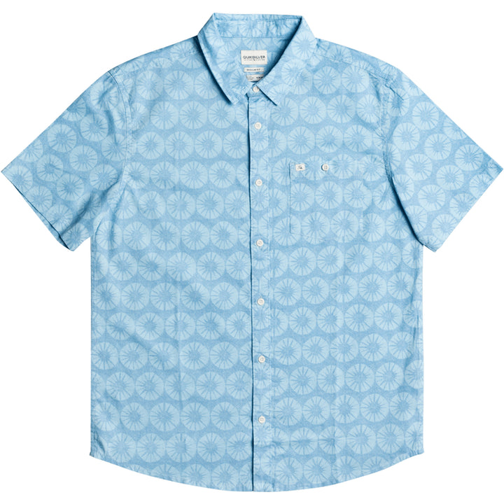 Quiksilver Sun Medallion Short-Sleeve Shirt - Men's Blue Heaven Sun Medallion