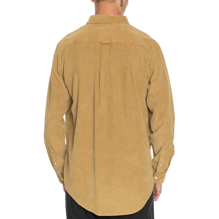Quiksilver Smoke Trail Long-Sleeve Corduroy Shirt Dull Gold