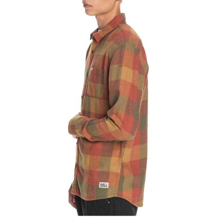 Quiksilver Motherfly Long-Sleeve Flannel Shirt Henna Motherfly