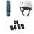 Element Star Wars Mando 8.0 Skateboard Complete + Triple 8 The Certified Sweatsaver Skateboard Helmet + Saver Series High Impact Skateboard Pad Set