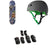 Element Star Wars Mando Child 8.0 Skateboard Complete + Triple 8 Sweatsaver Liner Skateboard Helmet + Saver Series High Impact Skateboard Pad Set