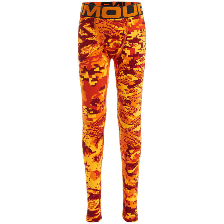 Under Armour ColdGear® Armour Printed Leggings - Boys' Vibe Orange