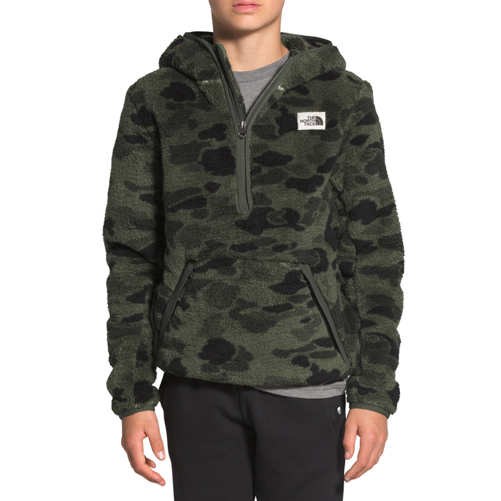 The North Face Campshire Hoodie - Boys' New Taupe Green Duck Camo Print