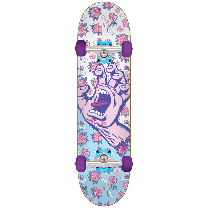 Santa Cruz Floral Decay Hand Mini 7.75 Skateboard Complete
