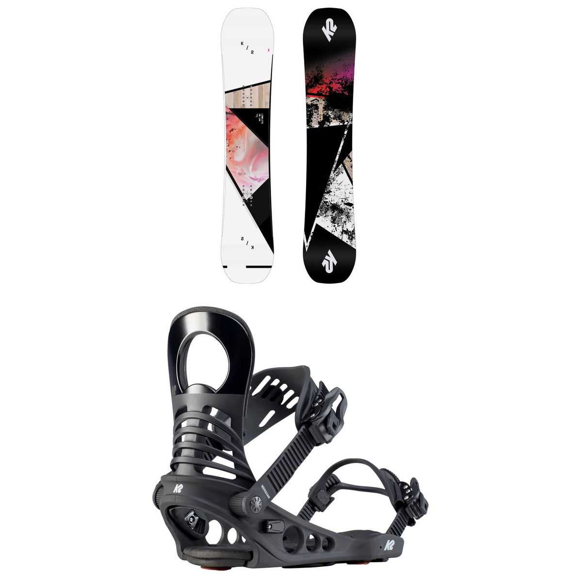 K2 Lime Lite Snowboard - Women's + K2 Meridian Snowboard Bindings - Women's 2020