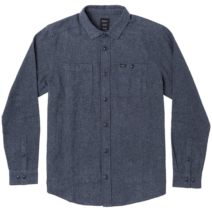 RVCA Harvest Long-Sleeve Flannel Shirt - Men's Moody Blue