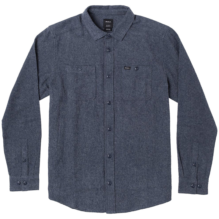 RVCA Harvest Long-Sleeve Flannel Shirt - Men's Moody Blue