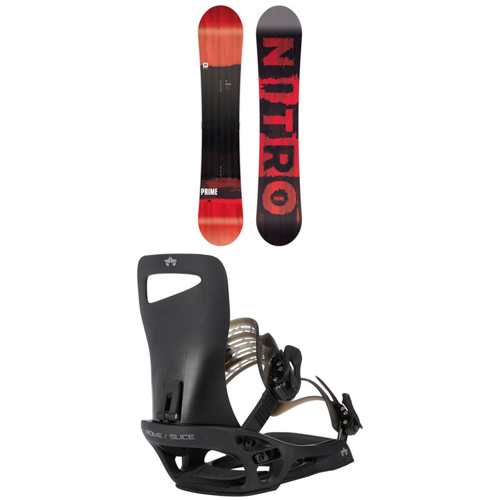 Nitro Prime Screen Snowboard + Rome Slice SE Snowboard Bindings 2020