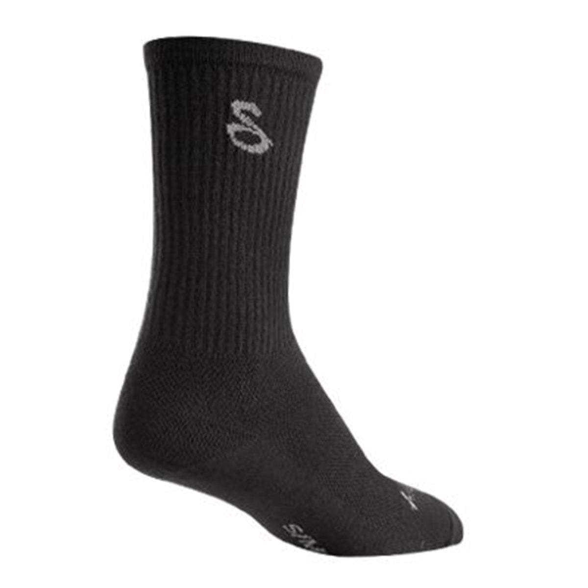 SockGuy Black 6" Wool Crew Socks