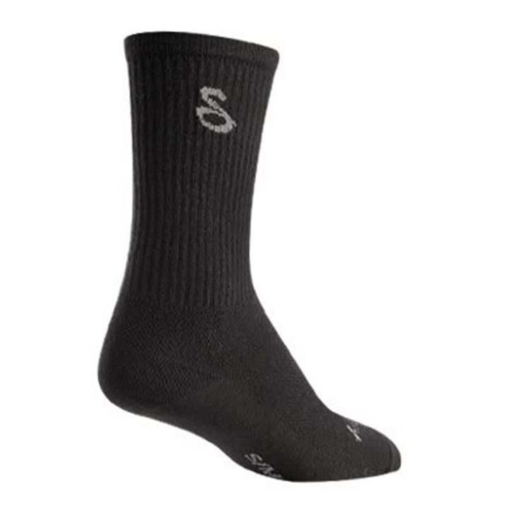 SockGuy Black 6" Wool Crew Socks
