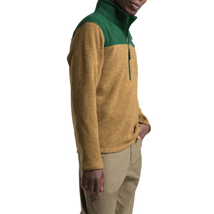 The North Face Gordon Lyons 1/4 Zip Fleece British Khaki Heather/Night Green Heather