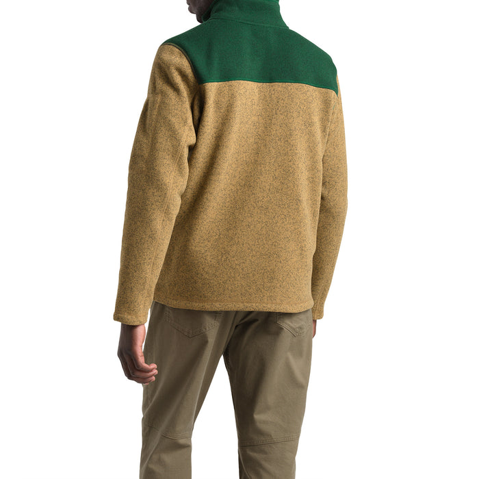 The North Face Gordon Lyons 1/4 Zip Fleece British Khaki Heather/Night Green Heather