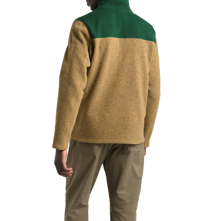 The North Face Gordon Lyons 1/4 Zip Fleece British Khaki Heather/Night Green Heather