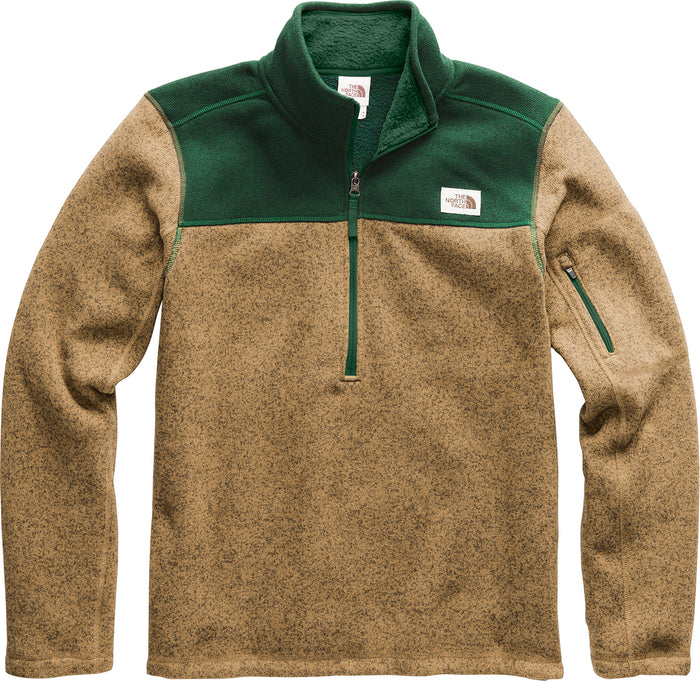 The North Face Gordon Lyons 1/4 Zip Fleece British Khaki Heather/Night Green Heather