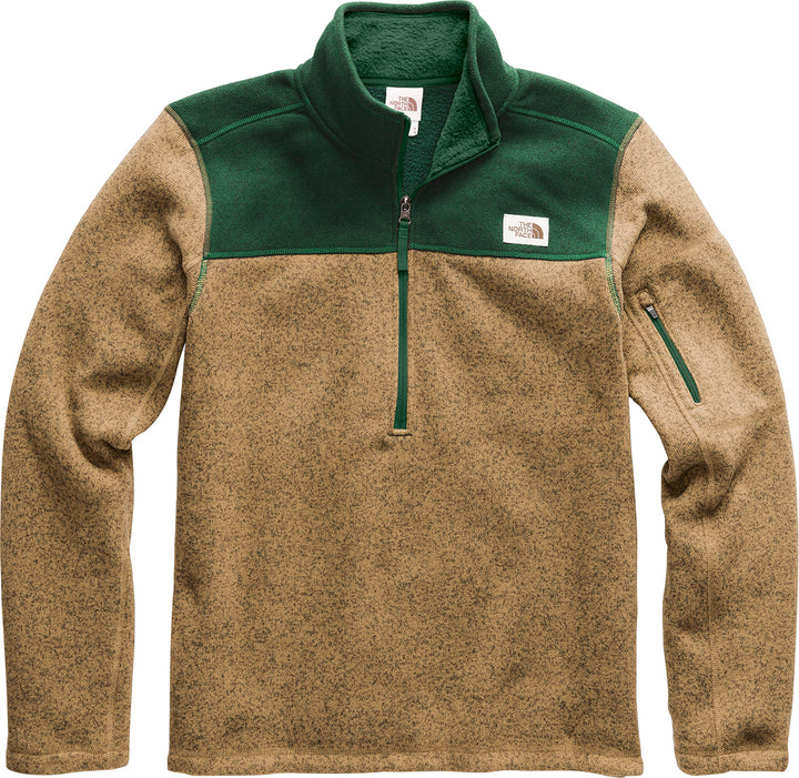 The North Face Gordon Lyons 1/4 Zip Fleece British Khaki Heather/Night Green Heather