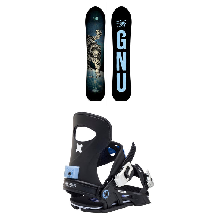 GNU Free Spirit C3 Snowboard + Bent Metal Forte Snowboard Bindings - Women's 2021