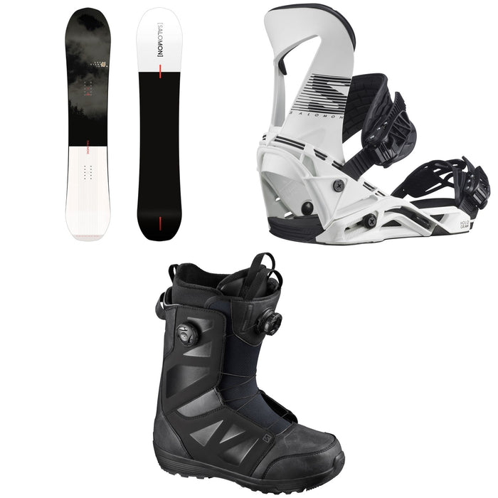 Salomon Super 8 Snowboard + Hologram Snowboard Bindings + Launch Boa SJ Snowboard Boots 2021