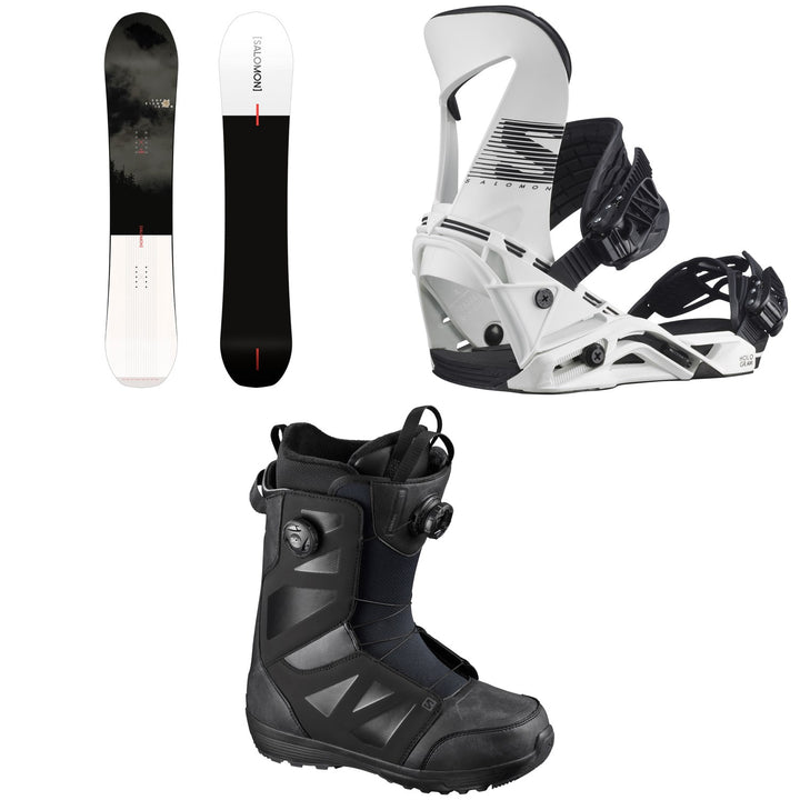 Salomon Super 8 Snowboard + Hologram Snowboard Bindings + Launch Boa SJ Snowboard Boots 2021