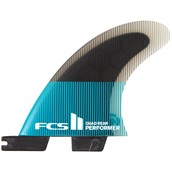FCS II Performer PC Small Quad Fin Set Teal/Black