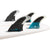 FCS II Performer PC Small Quad Fin Set Teal/Black