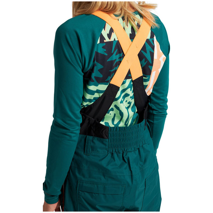 Burton Avalon Lightweight Bibs - Women's Antique Green/True Black/Papaya