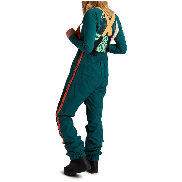 Burton Avalon Lightweight Bibs - Women's Antique Green/True Black/Papaya