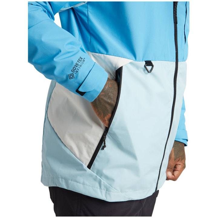 Burton GORE-TEX INFINIUM™ Multipath Jacket - Men's Cyan/Iced Aqua/Stout White