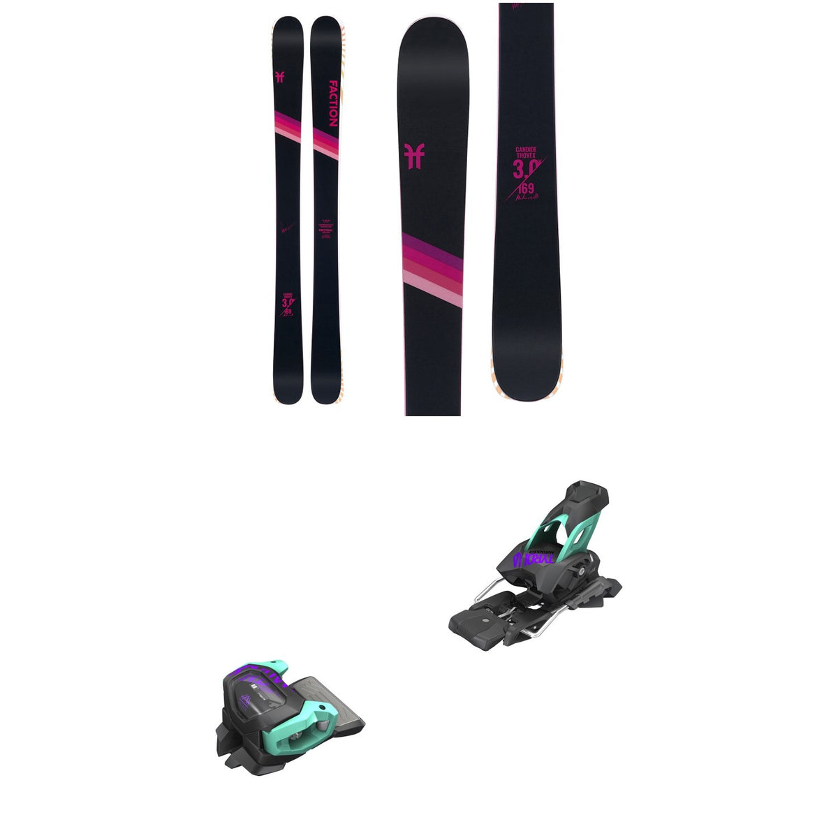 Faction Candide 3.0X Skis - Women's 2020 + Tyrolia evo Attack² 13 GW Bindings