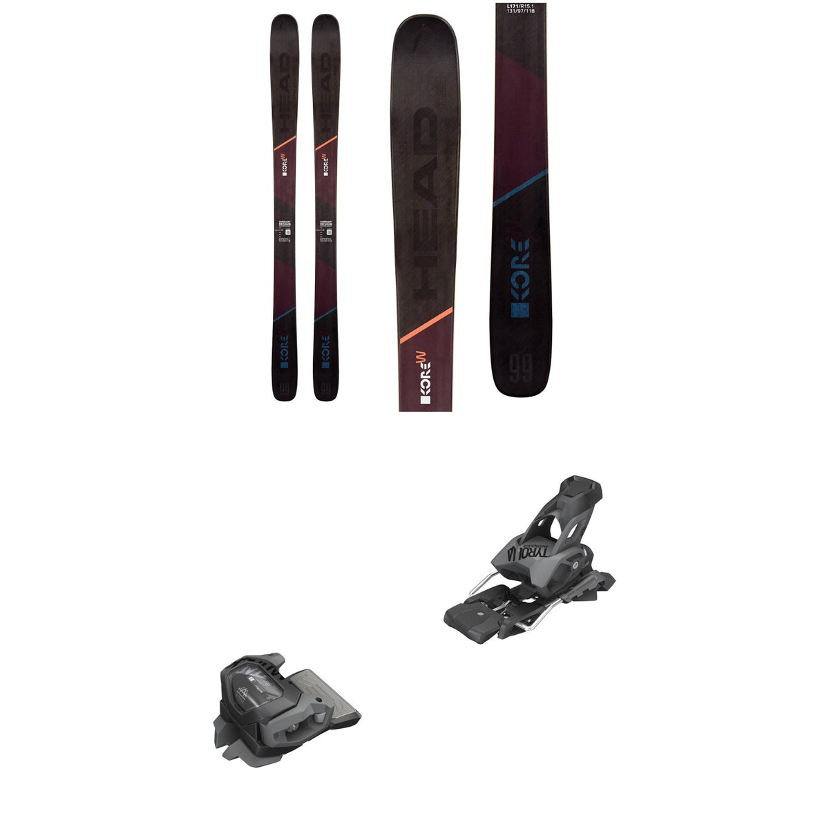 Head Kore 99 W Skis - Women's 2020 + Tyrolia evo Attack² 13 GW Bindings