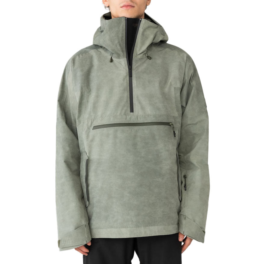 Holden Side Zip Anorak - Men's Dark Olive Distressed