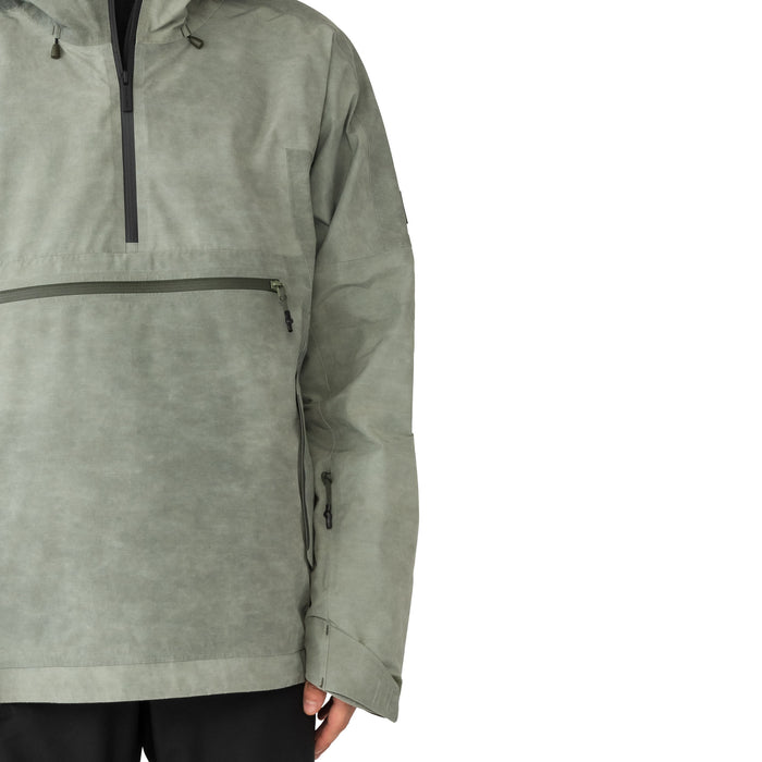 Holden Side Zip Anorak - Men's Dark Olive Distressed