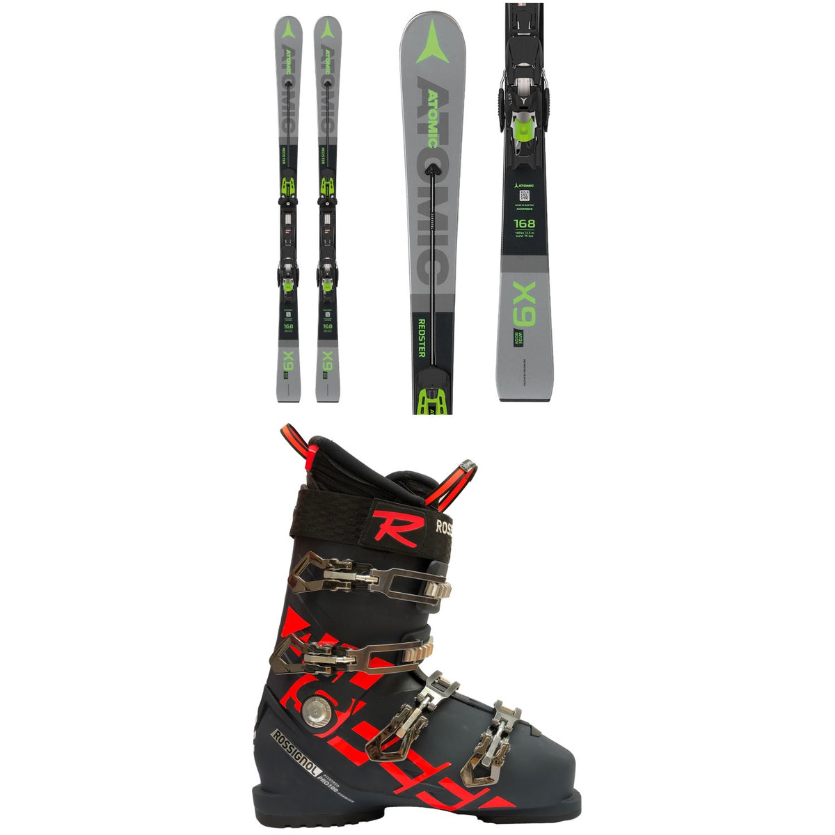 Atomic Redster X9 WB Skis + X 12 TL GW Bindings 2020 + Rossignol Allspeed Pro 100 Premium Ski Boots