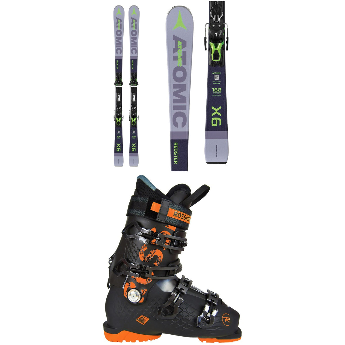 Atomic Redster X6 Skis + FT 11 GW Bindings 2020 + Rossignol Alltrack 90 Premium Ski Boots