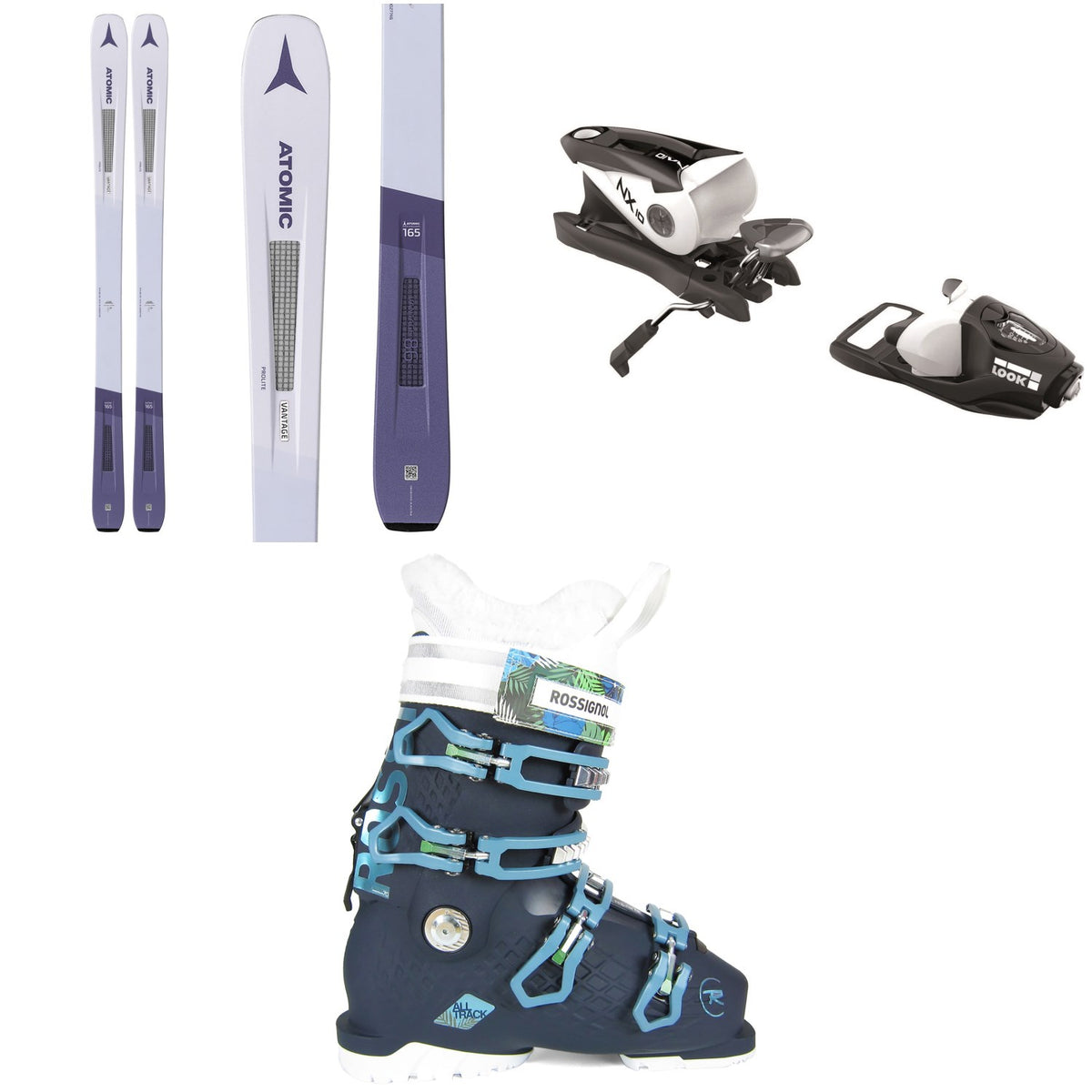 Atomic Vantage 86 C W Skis - Women's 2020 + Look NX 10 Ski Bindings + Rossignol Alltrack 70 W Premium Ski Boots