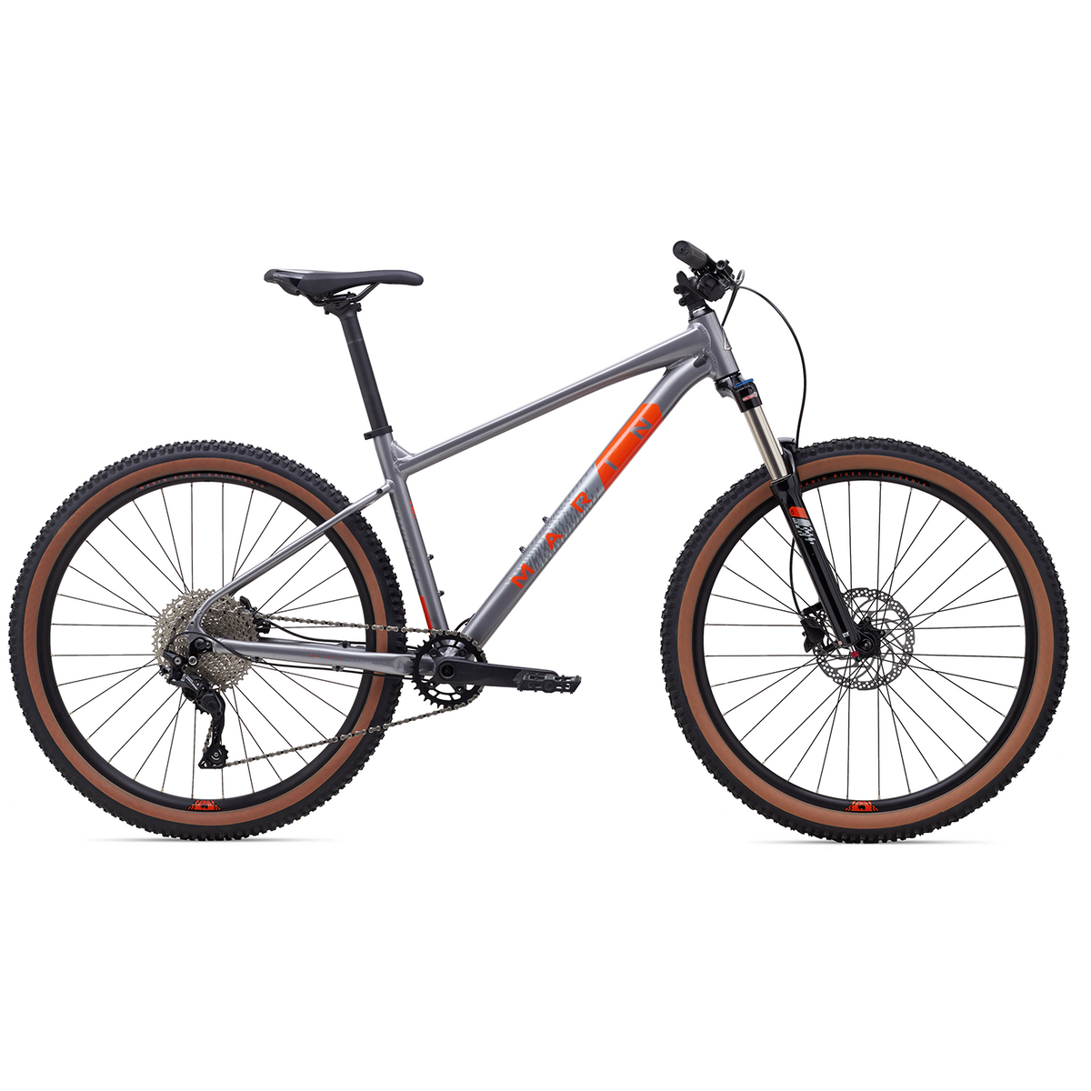 Marin Bobcat Trail 5 Complete Mountain Bike 2021 Gloss Charcoal/Silver/Roarange