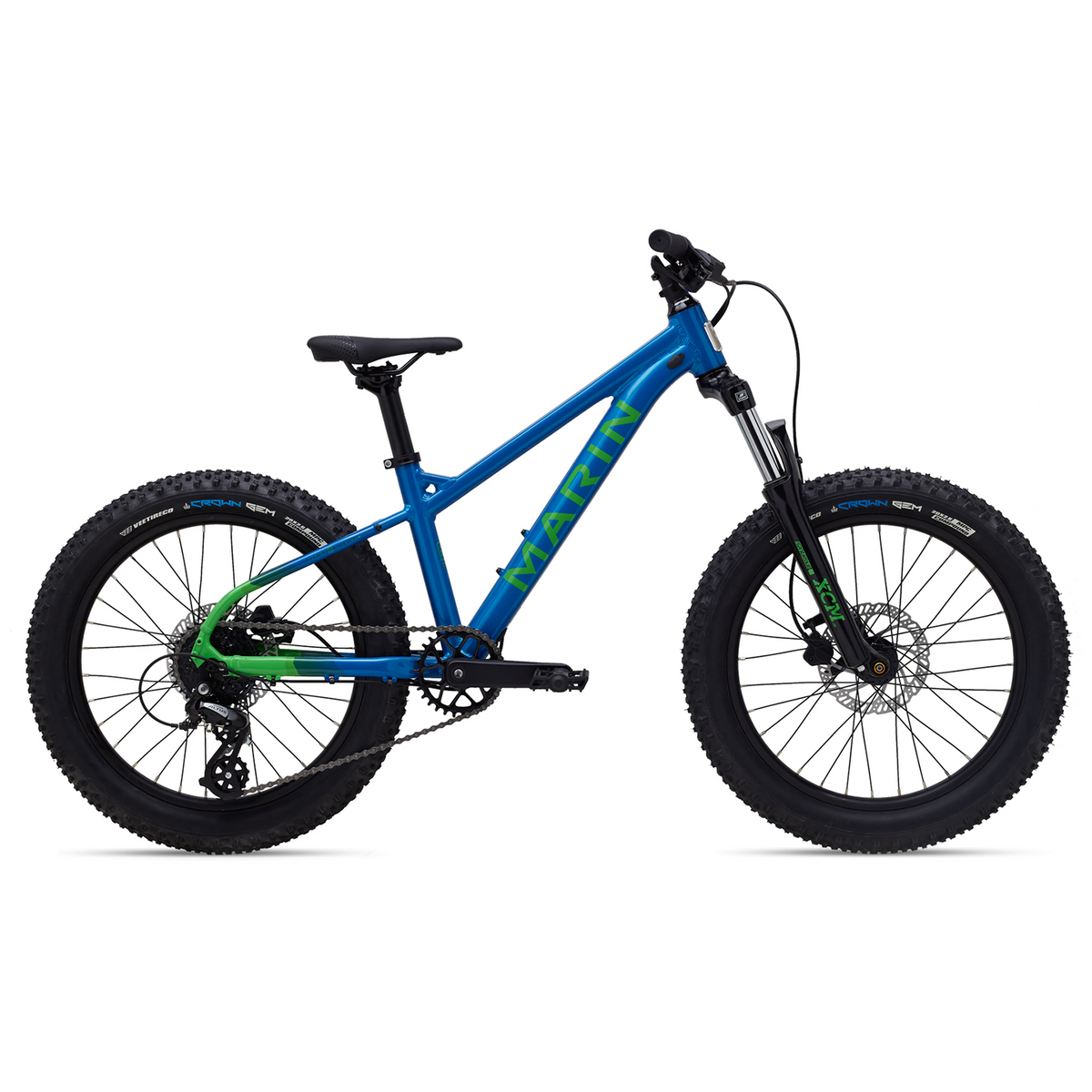 Marin San Quentin 20" Complete Mountain Bike - Kids' 2022 Gloss Blue/Green/Black
