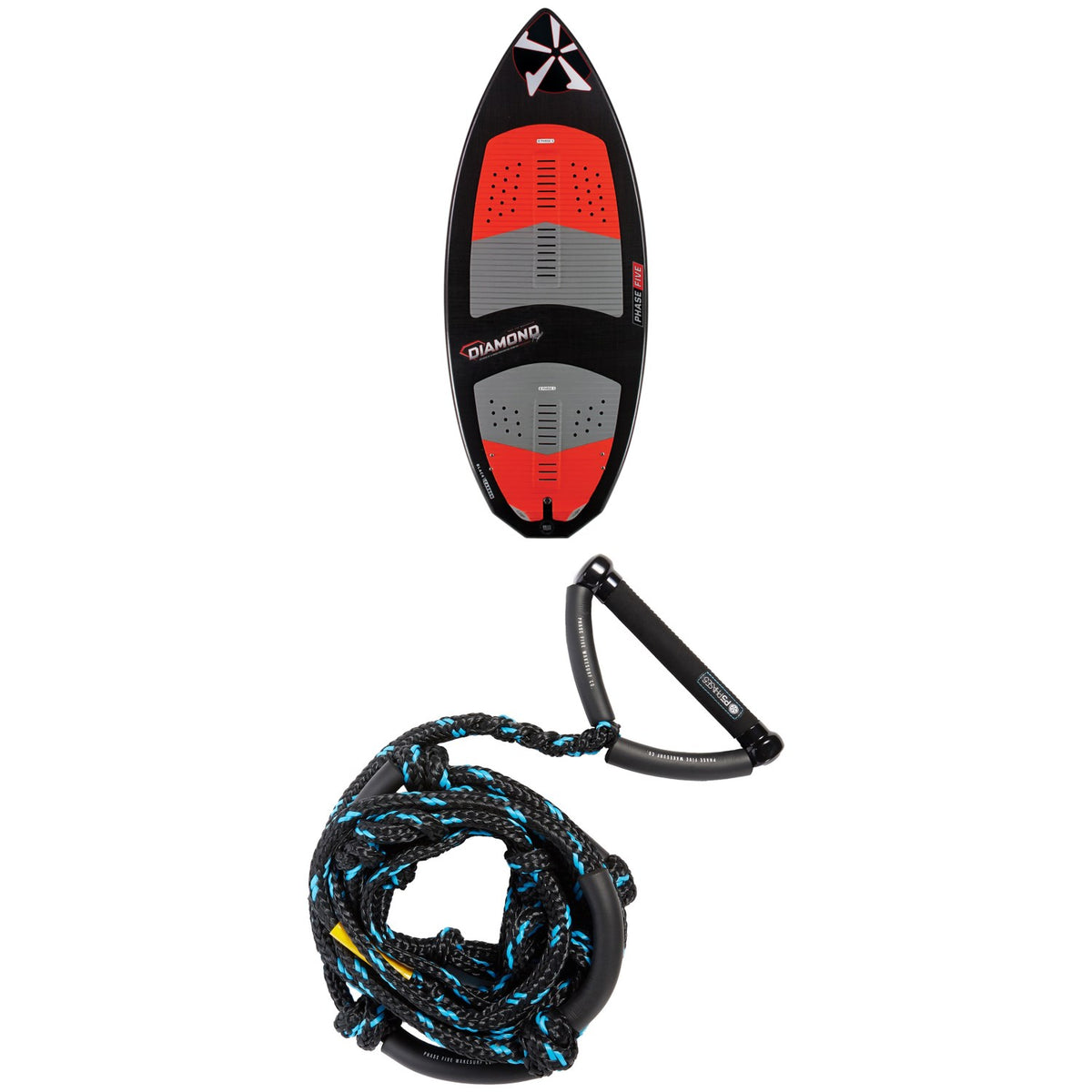 Phase Five Diamond Turbo Wakesurf Board + Phase Five Pro Surf Rope 2021