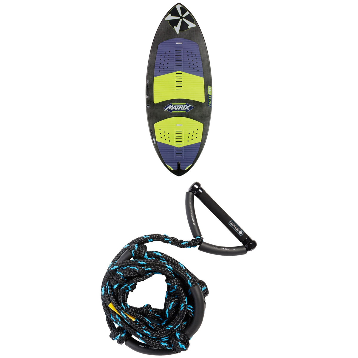 Phase Five Matrix Wakesurf Board + Phase Five Pro Surf Rope 2021