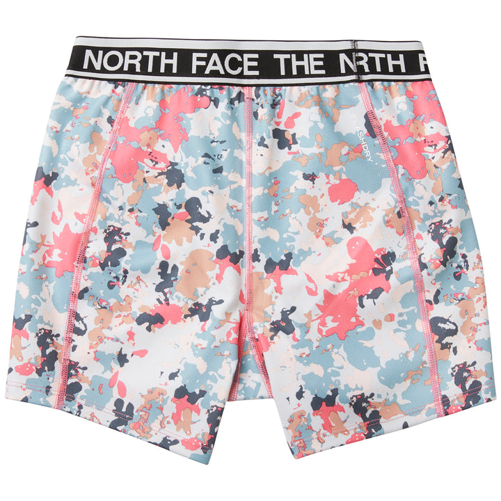 The North Face Bike Shorts - Girls' Tourmaline Blue Multi Floral Camo Print