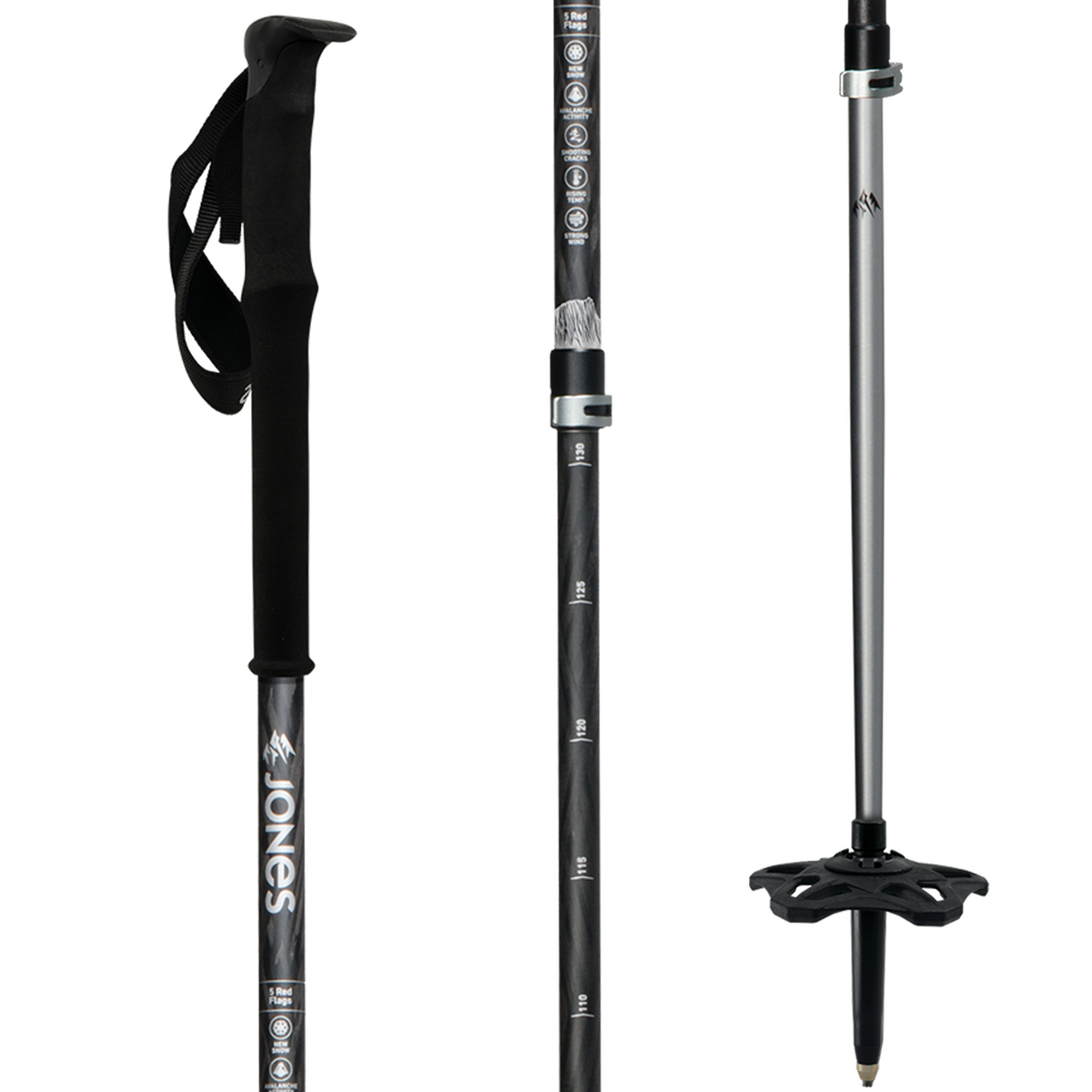 Jones Talon Pro Splitboard Poles Black