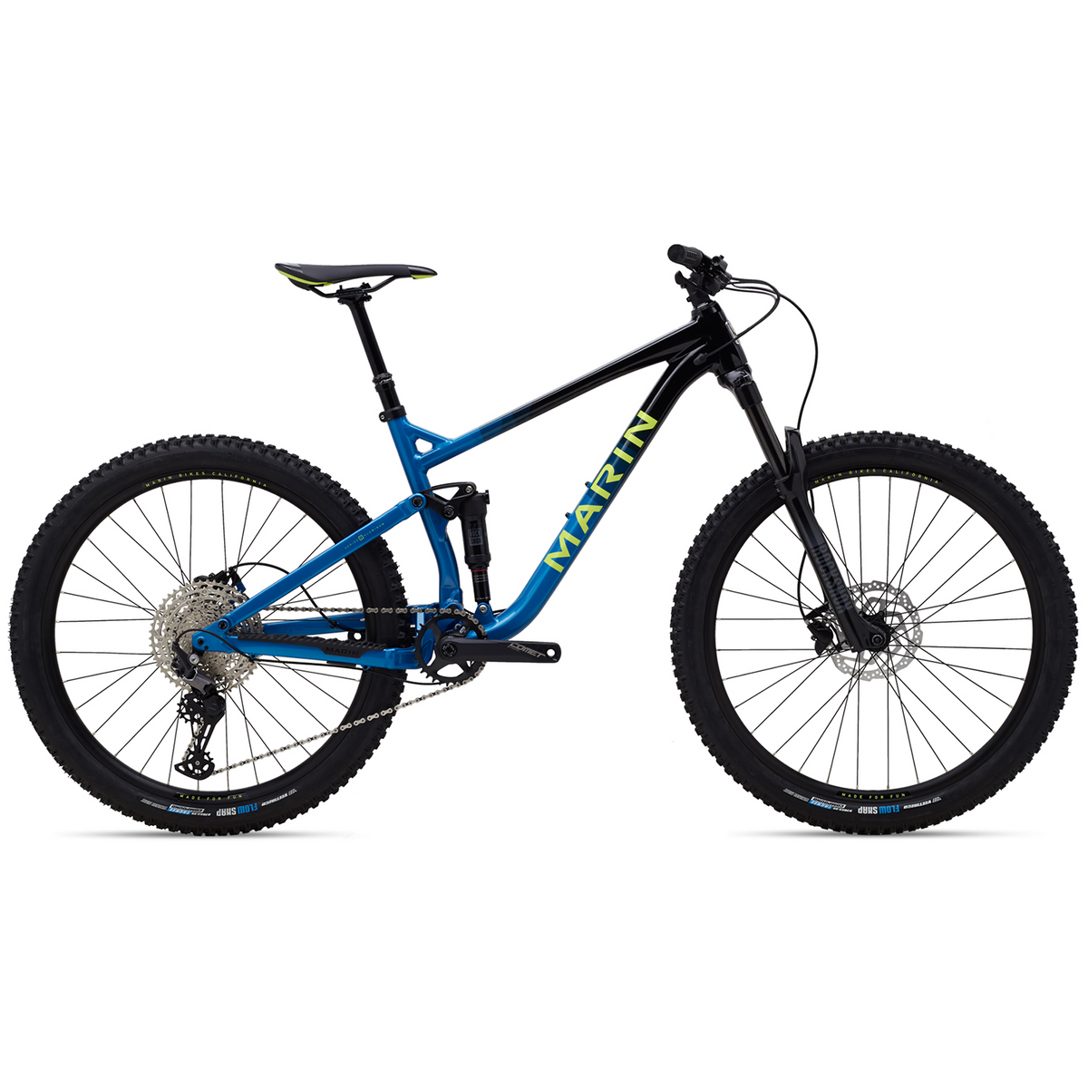Marin Hawk Hill 2 Complete Mountain Bike 2021 Gloss Black/Blue/Yellow
