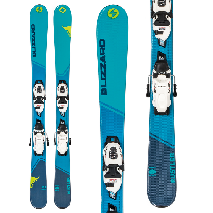 Blizzard Rustler Twin Jr Skis + 7.0 FDT WB Bindings - Boys' 2019