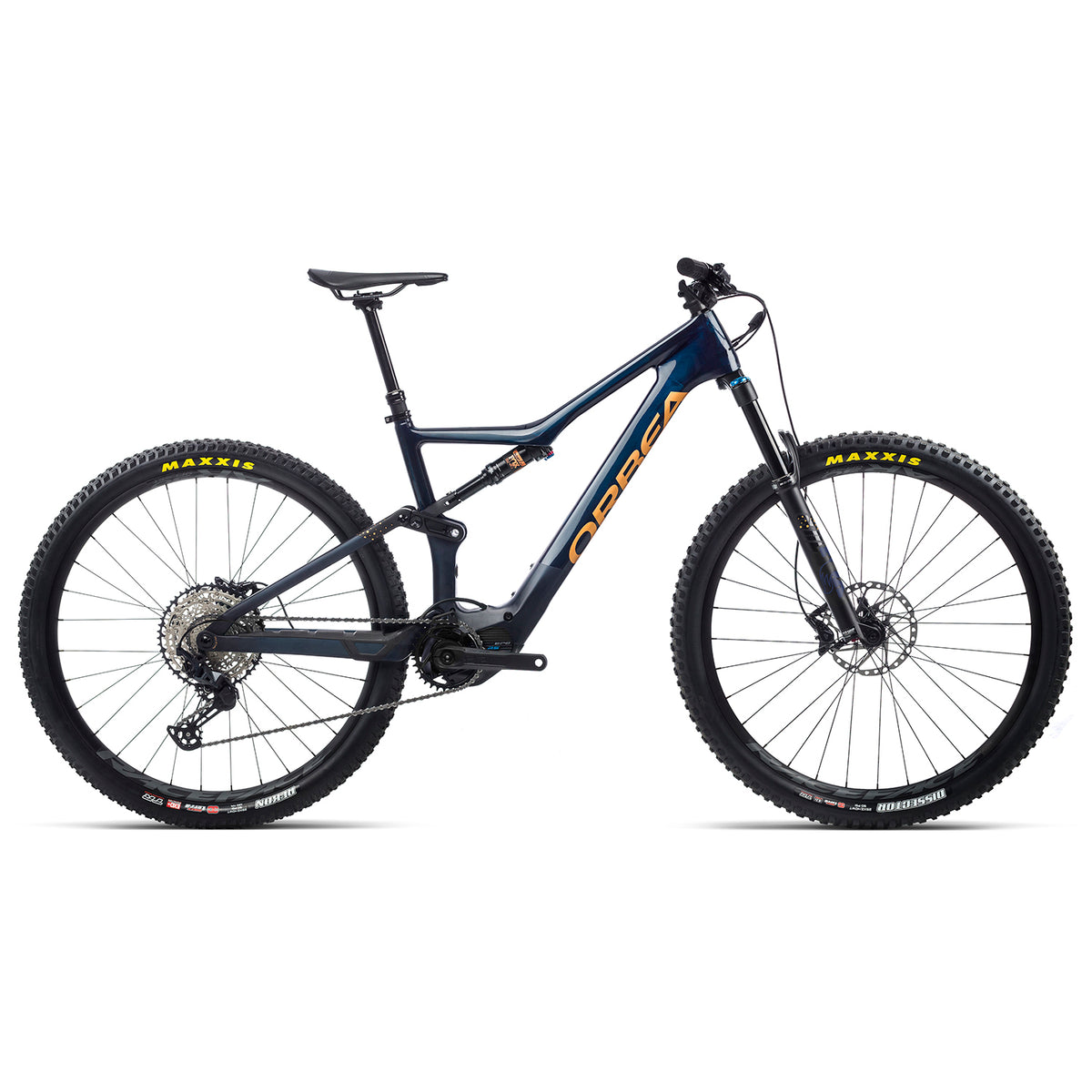 Orbea Rise M20 E-Mountain Bike 2021 Coal Blue/Red Gold