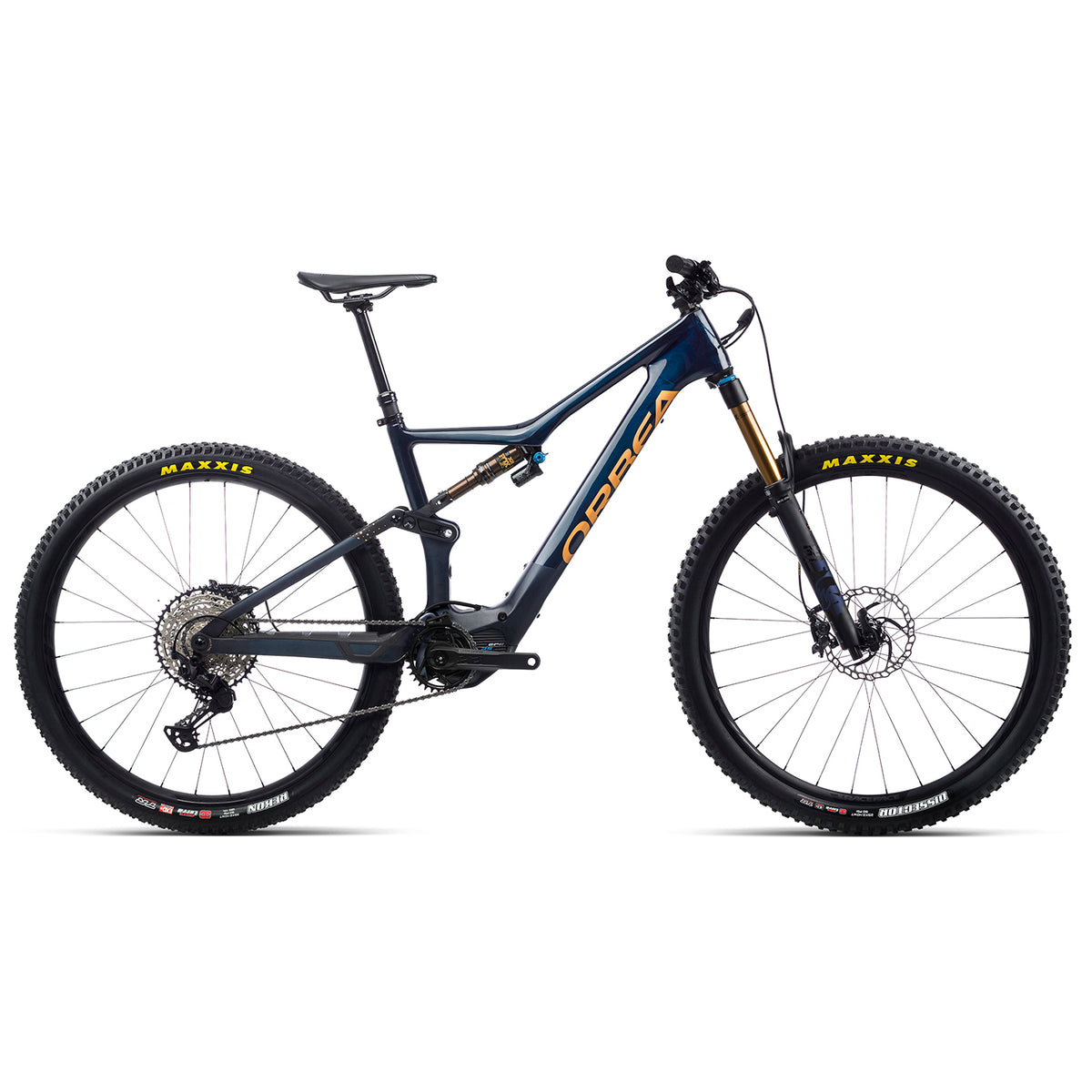 Orbea Rise M10 E-Mountain Bike 2021 Coal Blue/Red Gold