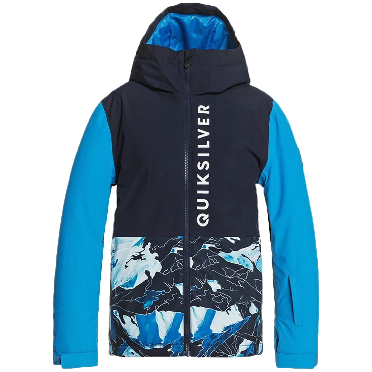 Quiksilver Side Hit Jacket - Boys' Brilliant Blue Nature Abstrakt