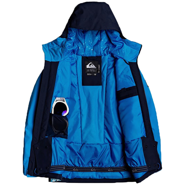 Quiksilver Side Hit Jacket - Boys' Brilliant Blue Nature Abstrakt